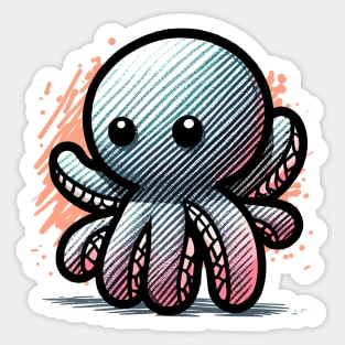 Doodle Stuffed Toy Octopus Sticker